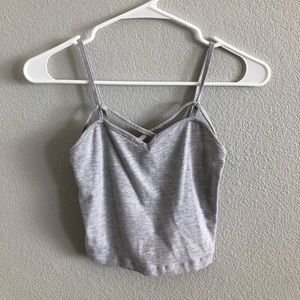 Gray crop top